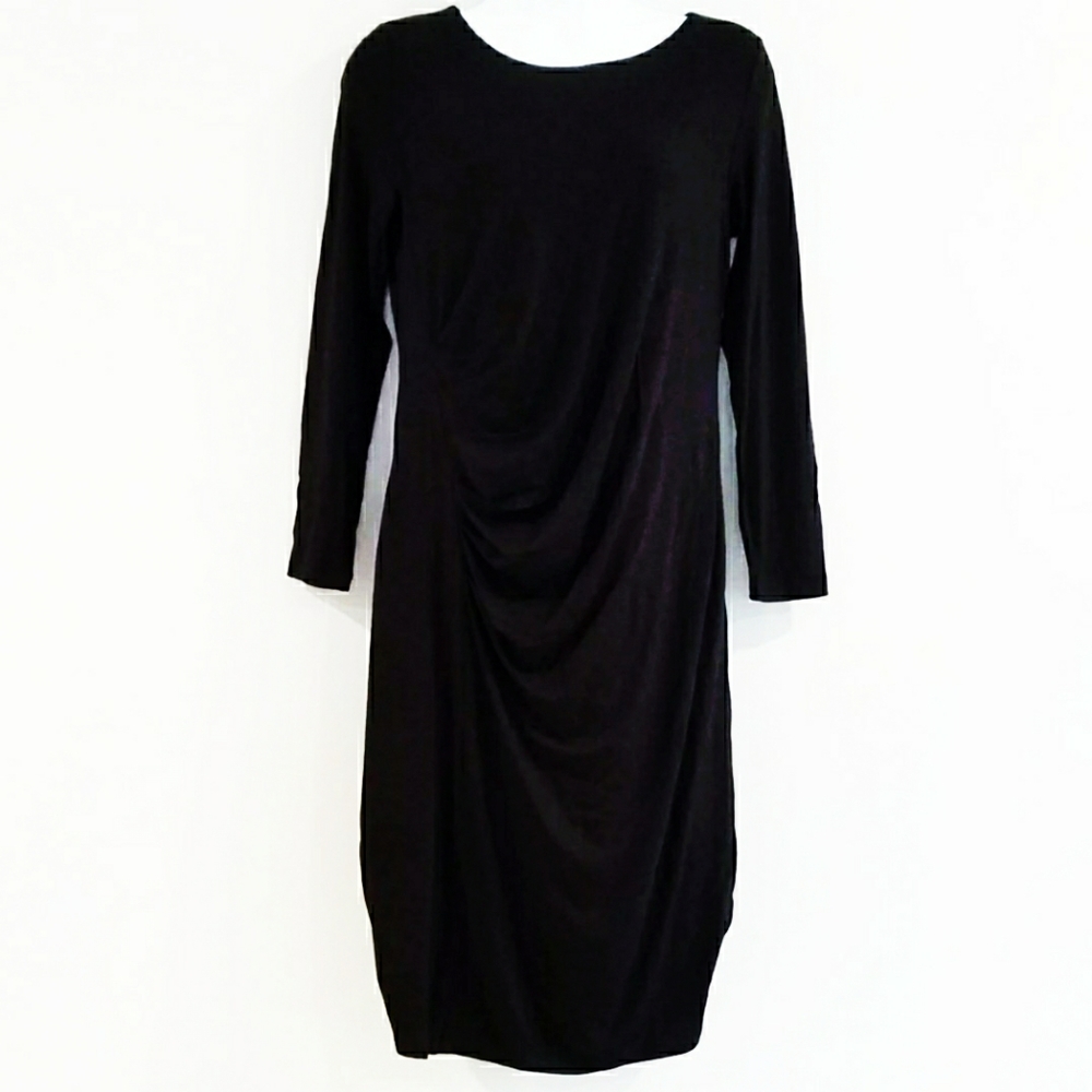 Chico's solid black modest dress